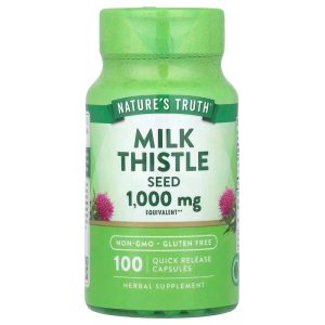 Розторопша, Milk Thistle Seed Extract, Nature’s Truth, екстракт насіння, 1000 мг, 100 швидкодіючих капсул