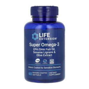 Super Omega-3 EPA/DHA Fish Oil Sesame Lignans & Olive Extract Enteric Coated – 60 softgels