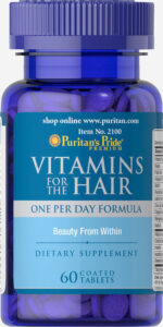 Вітаміни для волосся, Vitamins for the Hair, Puritan’s Pride, 60 таблеток