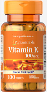 Вітамін К, Vitamin K, Puritan’s Pride, 100 мкг, 100 таблеток