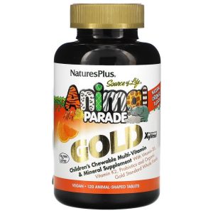 Вітаміни для дітей, Children’s Chewable Multivitamin, Nature’s Plus, Animal Parade, смак апельсина, вишні та винограду, 120 жувальних таблеток у формі тварин