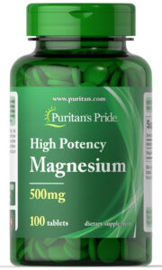 Магній, Magnesium, Puritan’s Pride, 500 мг, 100 таблеток