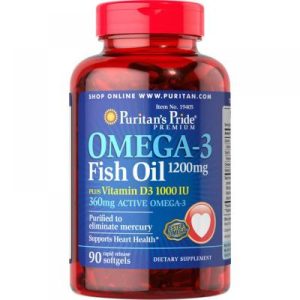 Omega-3 Fish Oil 1200 mg (360 mg Active Omega-3) – 200 Softgels