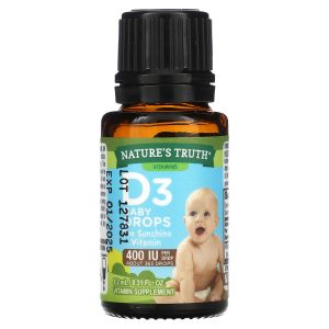 Вітамін D3, D3 Baby Drops, Vitamins, Nature’s Truth, краплі для новонароджених дітей та старше, 400 МО, 9,2 мл