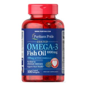Omega-3 Fish Oil 1000 mg (300 mg Active Omega-3) – 100 Softgels
