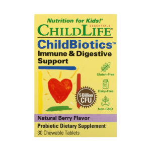 ChildBiotics Immune + Digestive Support – 30 Chewable tabs Natural Berry
