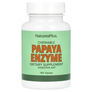 Фермент папайї, Papaya Enzyme, Nature’s Plus, 180 жувальних таблеток