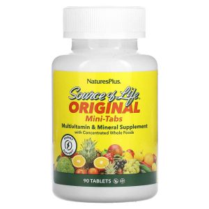 Мультивітаміни та мінерали, Multi-Vitamin & Mineral, Nature’s Plus, Source of Life, 90 міні таблеток