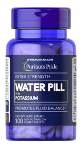Підтримка водного балансу, Extra Strength Water Pill, Puritan’s Pride, 100 каплет