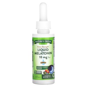 Мелатонін, Liquid Melatonin, Nature’s Truth, рідкий, смак ягід, 10 мг, 59 мл