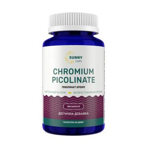 Хром піколінат, Chromium Picolinate Powerful, Sunny Caps, 100 капсул
