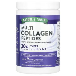 Колагенові пептиди, Multi Collagen Peptides, Nature’s Truth, порошок, без ароматизаторів, 255 г