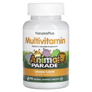 Мультивітаміни та мінерали для дітей, Multi-Vitamin & Mineral Supplement, Nature’s Plus, апельсиновий смак, 90 таблеток у формі тварин